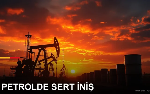 Gün batımında petrol kuyuları — petrol (temsilî)
