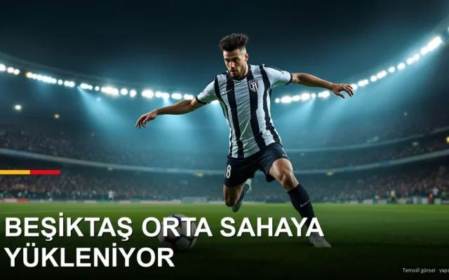 Siyah-beyaz formalı futbolcu — Beşiktaş (temsilî)