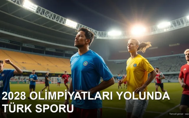 Stadyum ışıkları altında antrenman yapan sporcular, olimpiyat umudu