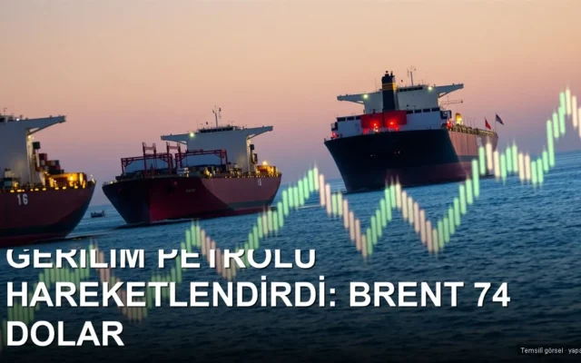 Dar boğazdan geçen petrol tankerleri ve fiyat grafiği konsepti