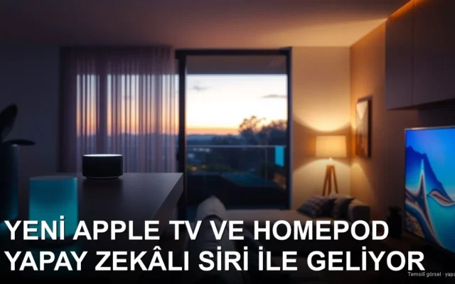 Salonda akıllı hoparlör ve televizyon, sesli asistan ışık halkaları