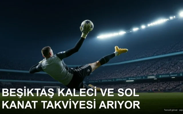 Gece maçında uçarak kurtaran siyah beyaz formalı kaleci