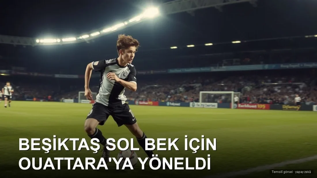 Kanatta hızla ilerleyen siyah beyaz formalı sol bek