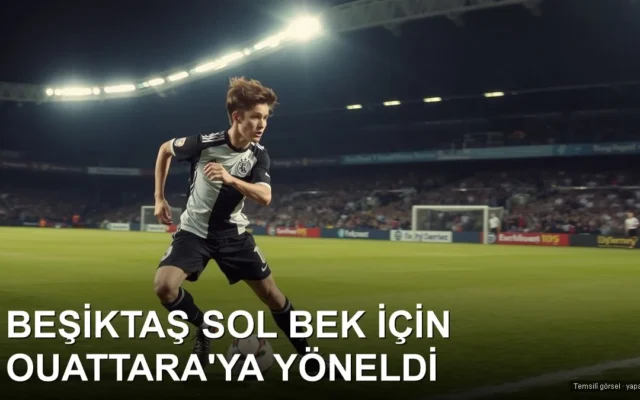 Kanatta hızla ilerleyen siyah beyaz formalı sol bek