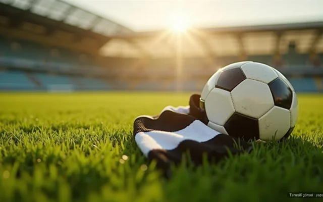 Beşiktaş transferi İlhan Fakılı — siyah-beyaz atkı ve futbol topu stadyum çiminde