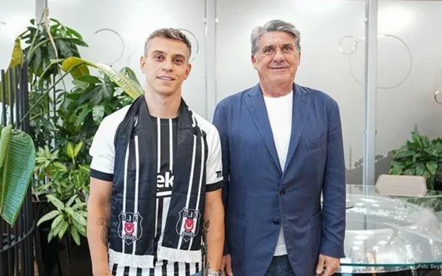 Leandro Trossard, Beşiktaş forması ve atkısıyla imza töreninde