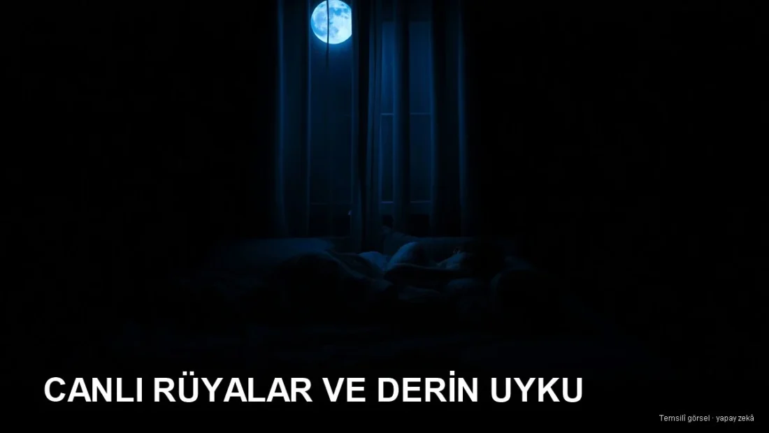 Gece huzurla uyuyan kişi — canlı rüyalar ve uyku kalitesi