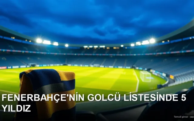 Mavi saatte boş stadyumda koltuğa asılı sarı-lacivert atkı — Fenerbahçe golcü transfer listesi