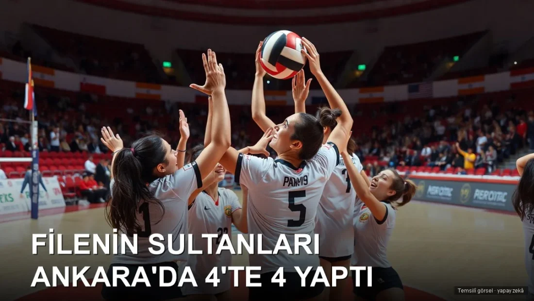 Sayı sevinci yaşayan kadın voleybol milli takımı