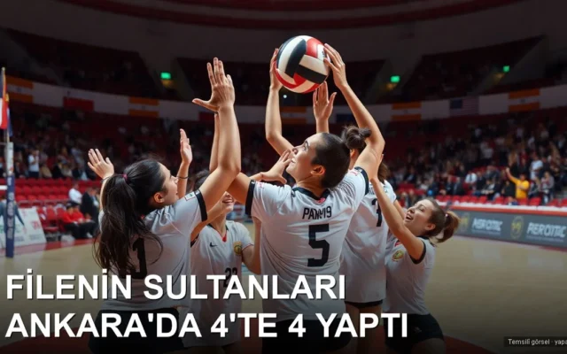Sayı sevinci yaşayan kadın voleybol milli takımı
