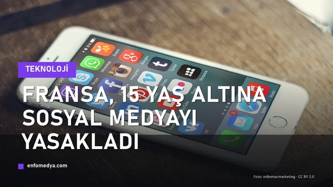 Akıllı telefonda sosyal medya uygulamaları — Fransa'nın 15 yaş altı yasağı
