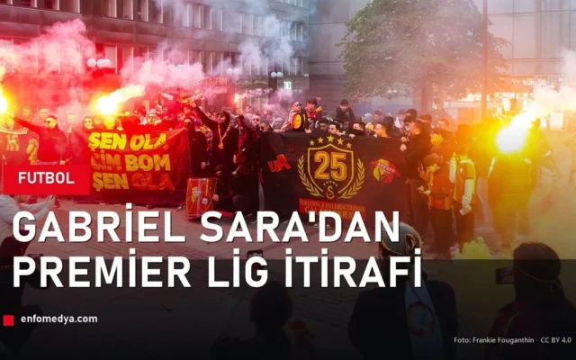 Galatasaray taraftari mesalelerle - Gabriel Sara Premier Lig aciklamasi