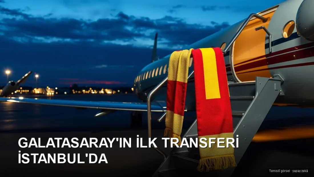 Galatasaray transferi Lesley Ugochukwu için havalimanında özel jet ve sarı-kırmızı atkı