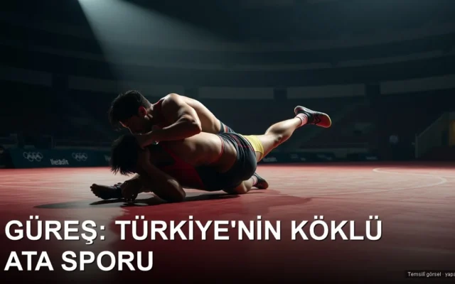 Kırmızı minderde kapışan olimpik güreşçiler