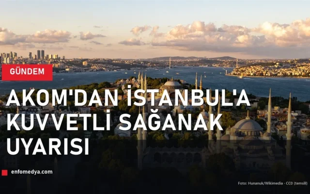 İstanbul silüeti bulutlu hava — AKOM kuvvetli sağanak uyarısı