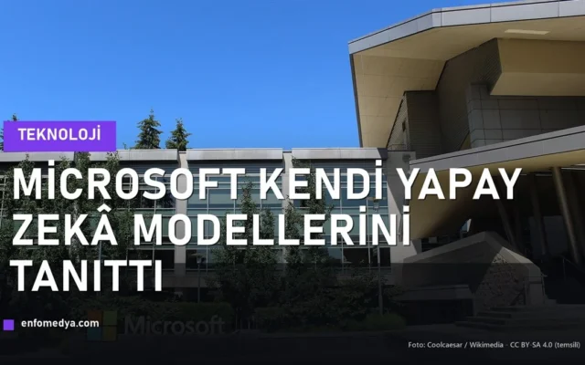 Microsoft binası ve logosu — Microsoft yapay zekâ modelleri MAI