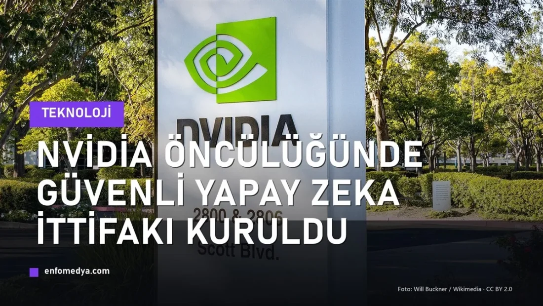 Nvidia genel merkezi tabelası; güvenli yapay zeka ittifakı