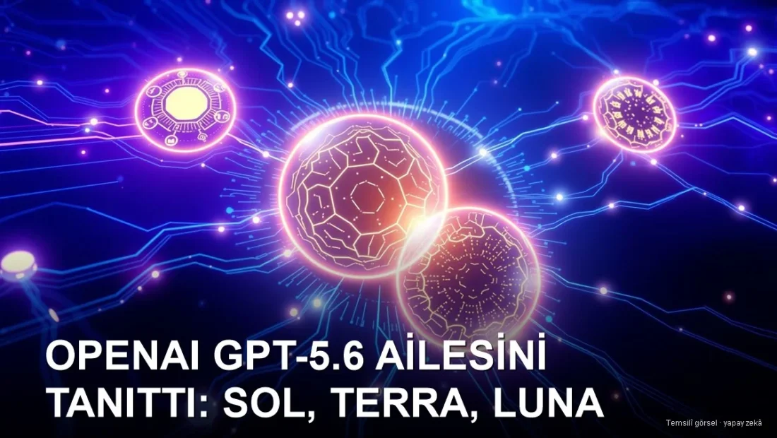 Üç ışıltılı küreyle temsil edilen yapay zeka model ailesi