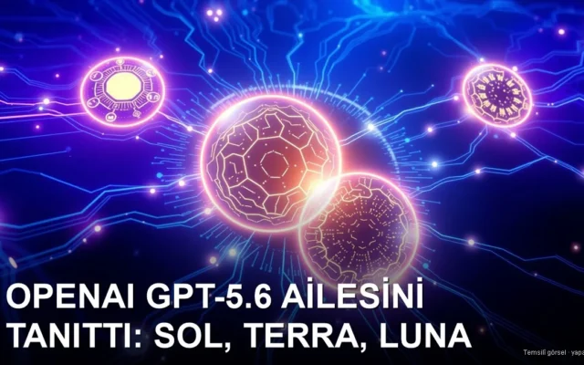 Üç ışıltılı küreyle temsil edilen yapay zeka model ailesi