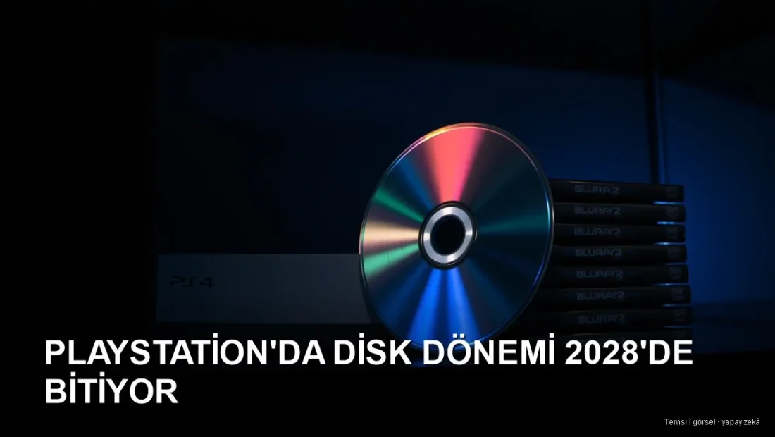 PlayStation fiziksel oyun diskleri ve konsol — disk üretimi Ocak 2028'de bitiyor