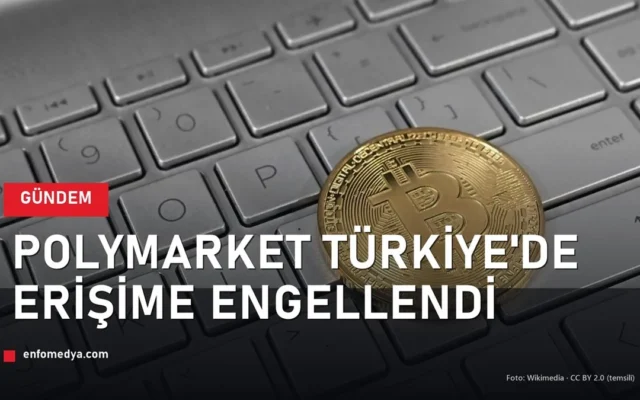 Kripto para ve dizüstü bilgisayar — Polymarket Türkiye'de erişime engellendi