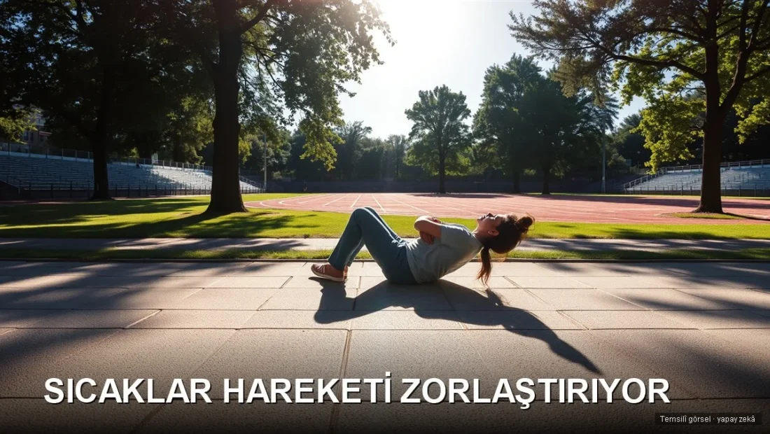 Sıcak yaz gününde gölgede dinlenen kişi — sıcak ve hareketsizlik