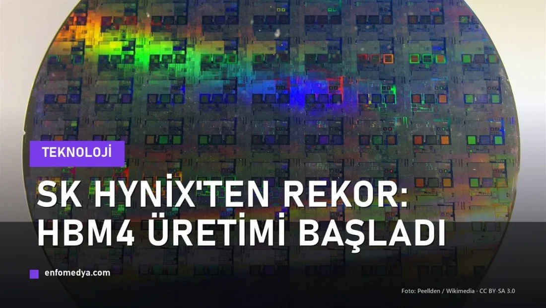 Renkli silikon wafer — SK hynix rekor kâr ve HBM4 üretimi