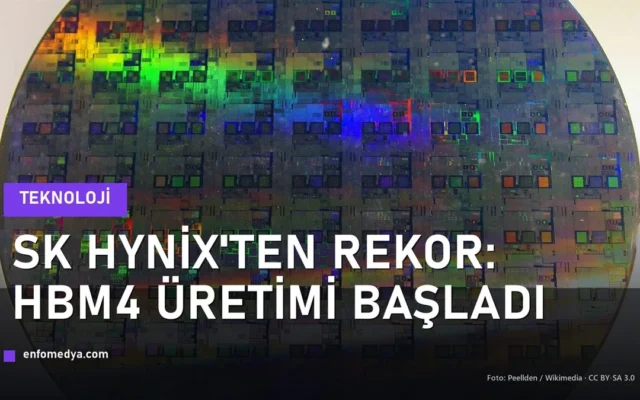 Renkli silikon wafer — SK hynix rekor kâr ve HBM4 üretimi