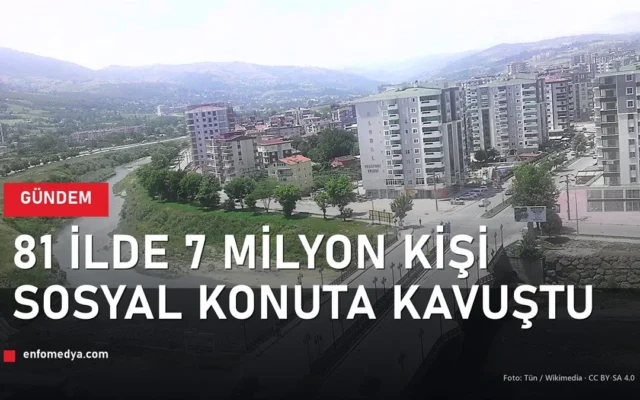 Türkiye'de TOKİ tarafından yapılan sosyal konut blokları — 81 ilde 7 milyon vatandaş