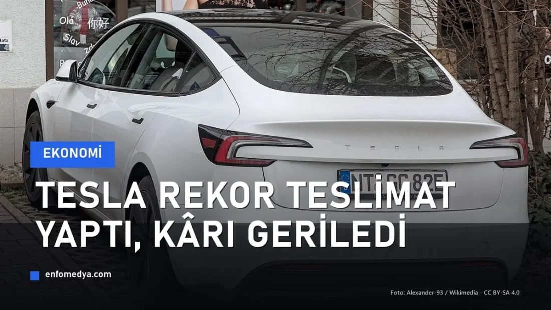 Beyaz Tesla Model 3 — Tesla 2026 ikinci çeyrek finansal sonuçları