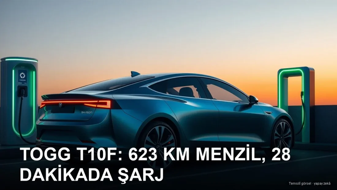 Şarj istasyonunda modern elektrikli fastback sedan
