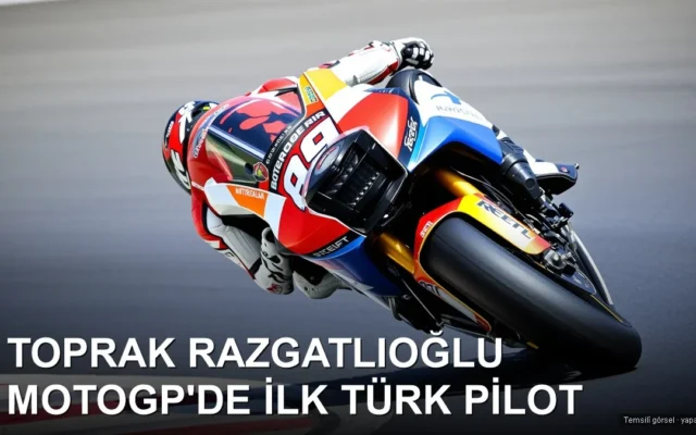 Virajda dizini yere değdiren MotoGP motosiklet pilotu