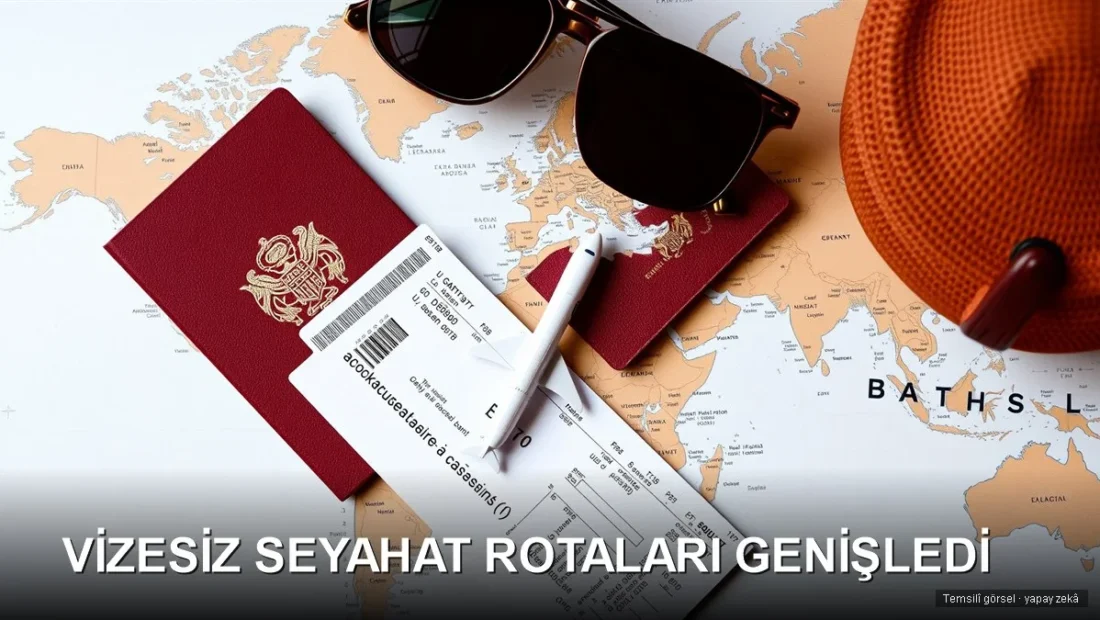 Pasaport, biniş kartı ve dünya haritası — vizesiz ülkeler 2026