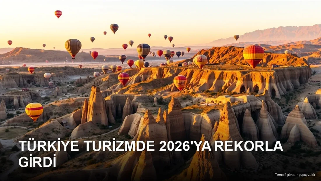 Temsilî görsel (yapay zekâ): Kapadokya'da sıcak hava balonları — Türkiye turizm 2026