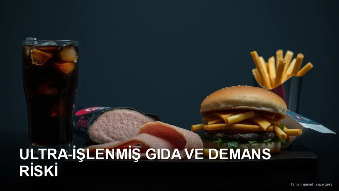Temsilî görsel (yapay zekâ): ultra-işlenmiş gıdalar — demans riski araştırması