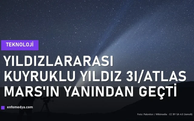 Gökyüzünde parlak bir kuyruklu yıldız — yıldızlararası nesne 3I/ATLAS Mars'ın yanından geçti