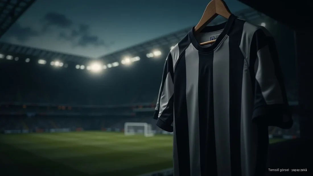 Siyah beyaz çizgili futbol forması ve stadyum — Zeki Çelik Juventus transferi