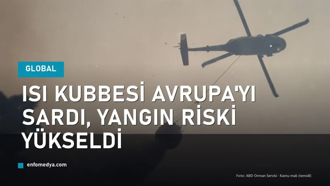 Orman yangınına helikopterle su müdahalesi — ısı kubbesi ve yangın riski
