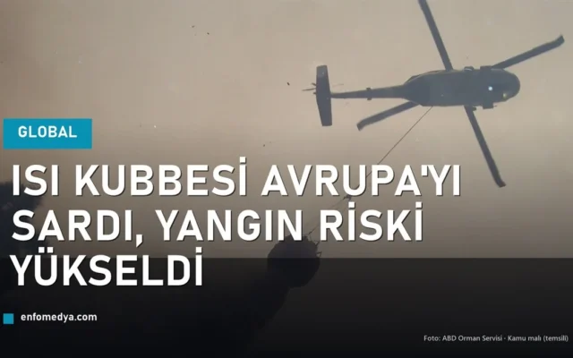 Orman yangınına helikopterle su müdahalesi — ısı kubbesi ve yangın riski